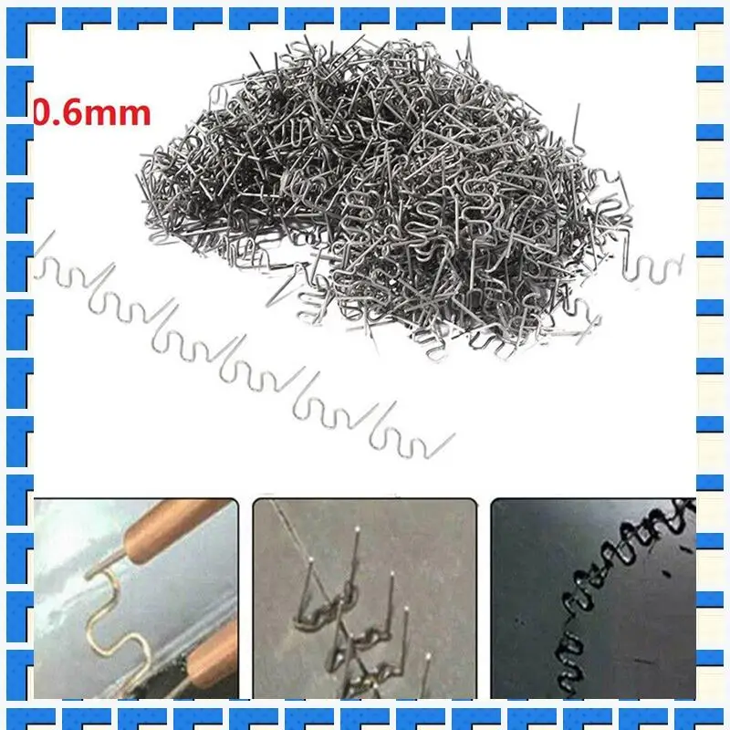 

ABNG 3000Pcs 0.6Mm S Wave Staples For Car Bumper Bodywork Plastic Stapler Repair Kit 0.6Mm Wave Staples Soldering Tools