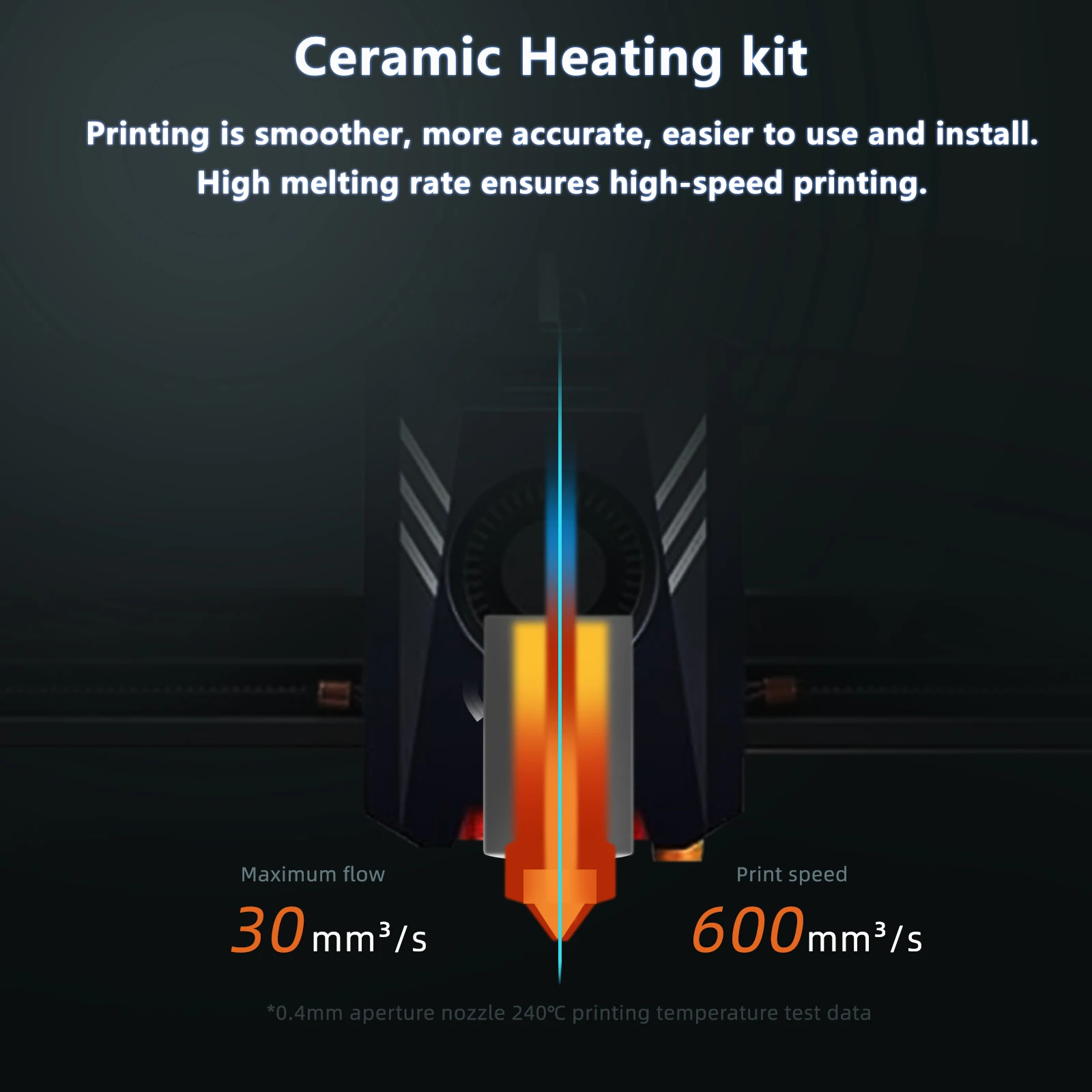 5Aplus Ceramic Kobra 2 Hotend do drukarek 3D Anycubic Kobra 2, Plus, Max, Pro, Neo - zestaw gorącego końca o wysokim przepływie