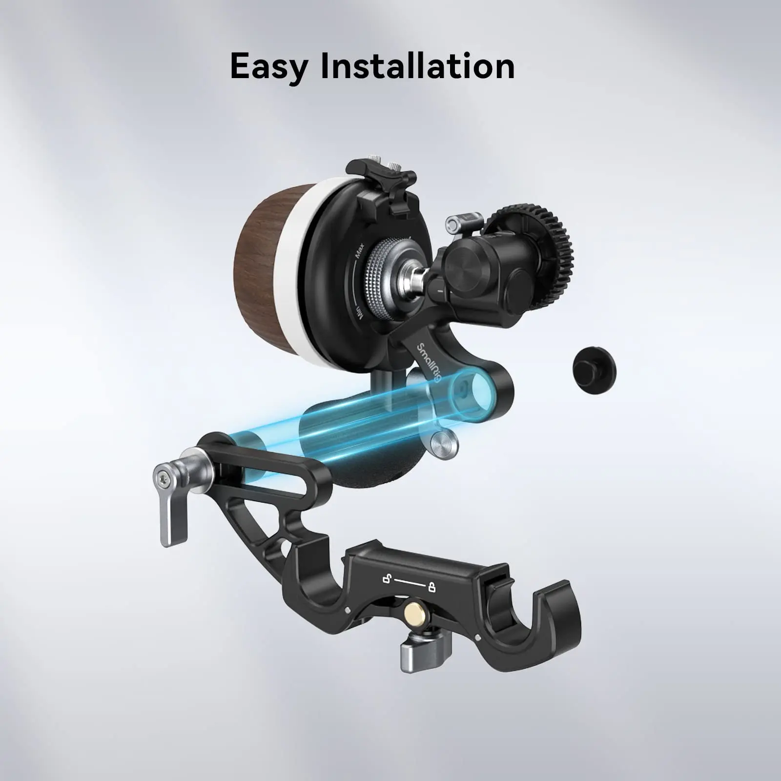 SmallRig 15mm Rod Clamp, Quick Installed and Released,Supporting Large Diameter Lenses, Compatible with 3010 Series Follow Focus