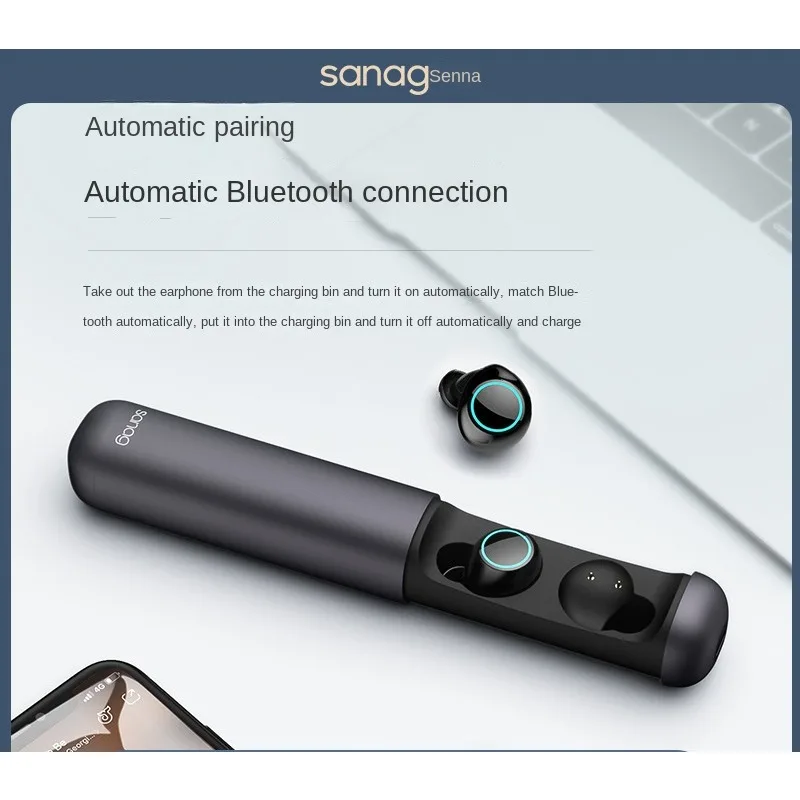 Sanag J2 Capsule Wireless Bluetooth Headset Intelligent Noise Reduction in-ear Headphones Earplugs High Quality Long Life