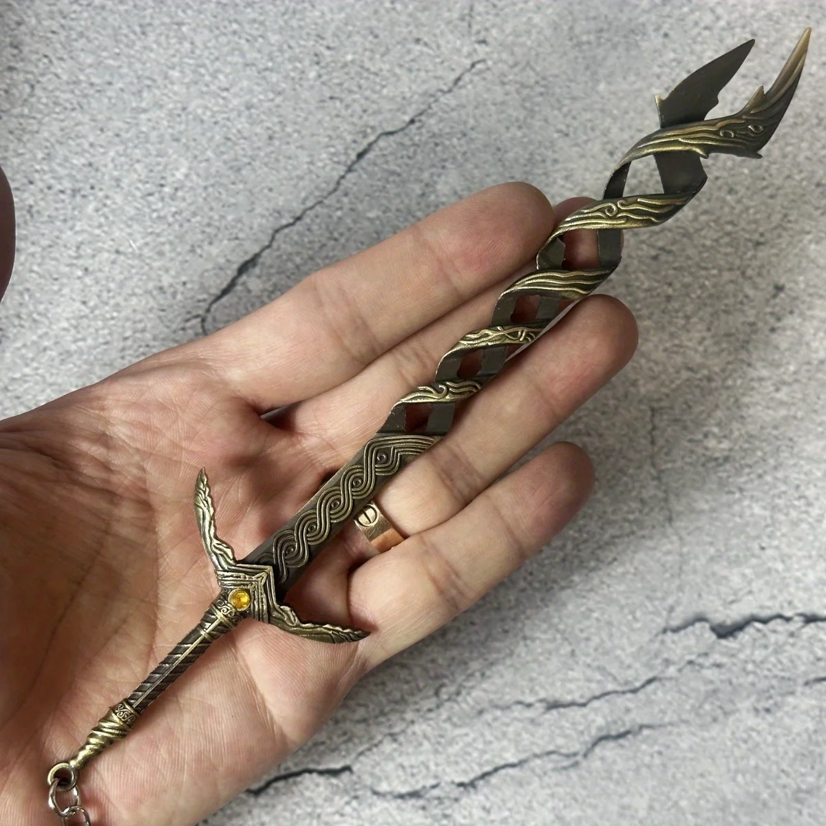 8.6inch Anime Elden Katana Steel Blade Metal Ninja Knife Real Size Japanese Katana Samurai Sabre Godslayer Greatsword Sword Gift