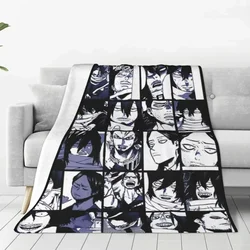 Aizawa Shota Collage Blanket Fleece My Hero Academia Warm Throw Blankets for Car Sofa Couch Bedspread