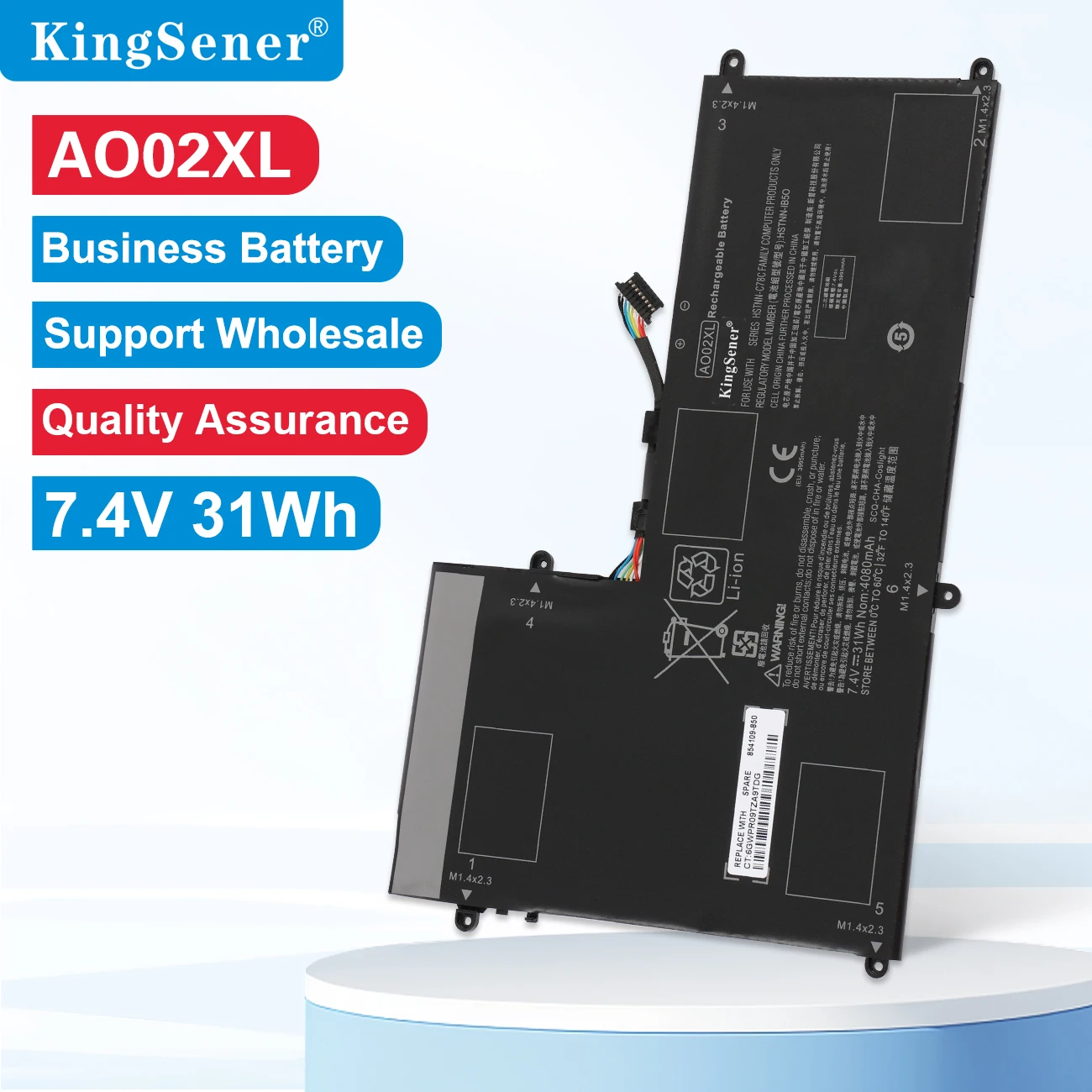 KingSener AO02XL Battery For HP ElitePad 1000 G2 Series HSTNN-LB5O HSTNN-C78C HSTNN-IB5Q 728250-1C1 728558-005 728250-421 A002XL