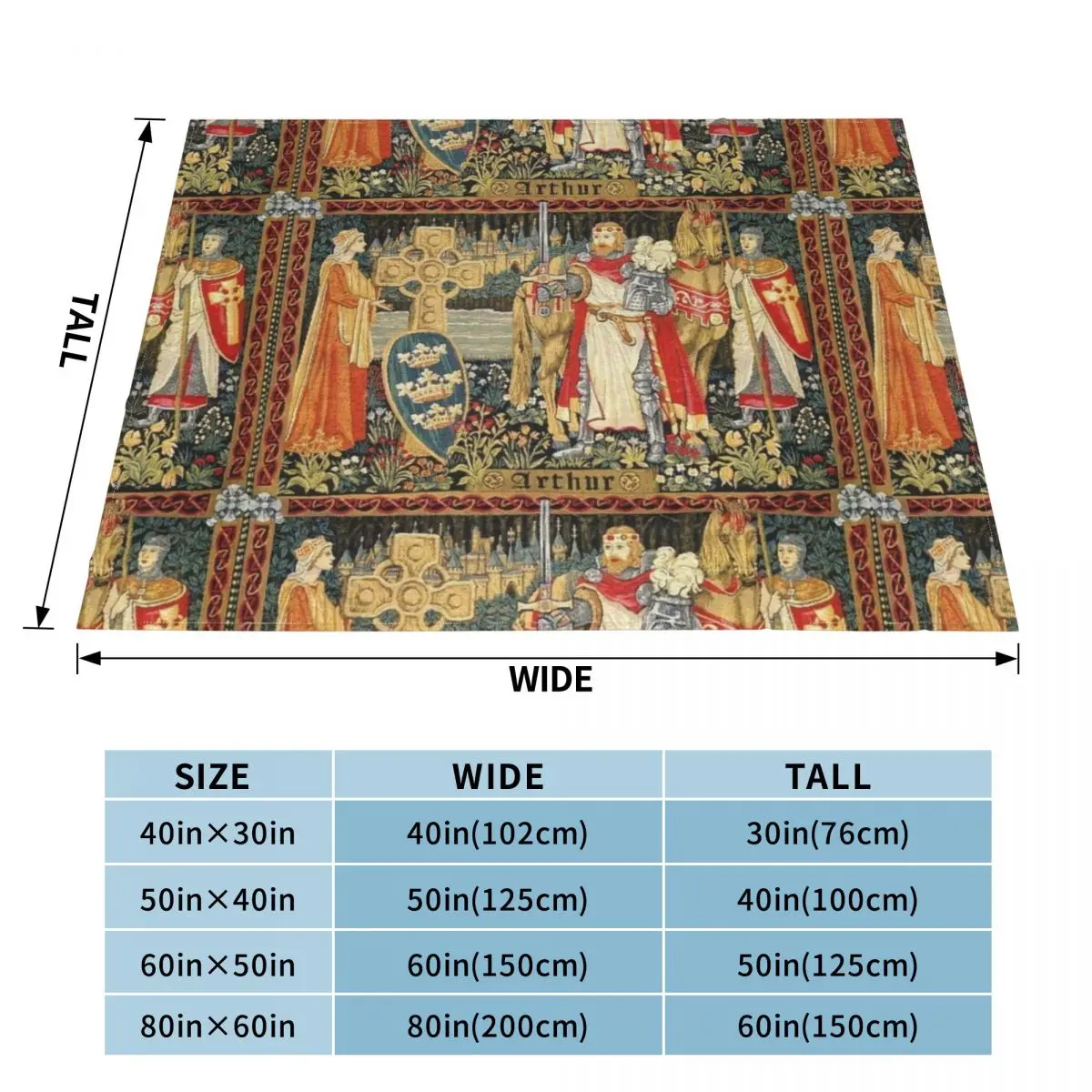 King Arthur Tapestry Excalibur Merlin Camelot Holy Grail Quest Throw Blanket for sofa Luxury St Bed Fashionable Blankets