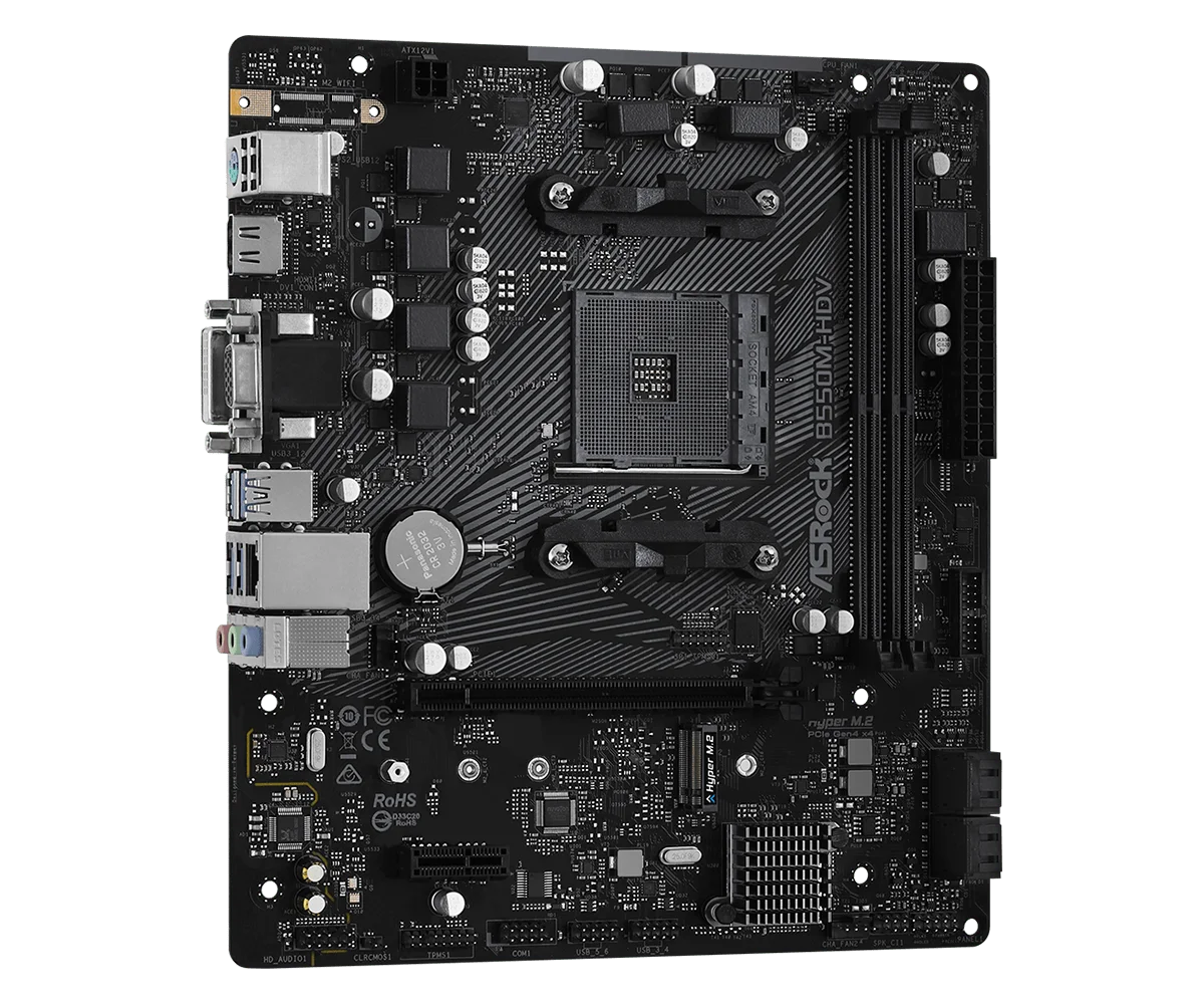 B550 Motherboard ASRock B550M-HDV Used Motherboard Socket AM4 DDR4 64GB M.2 USB3.2  HDMI Micro ATX support Ryzen 4700G cpu