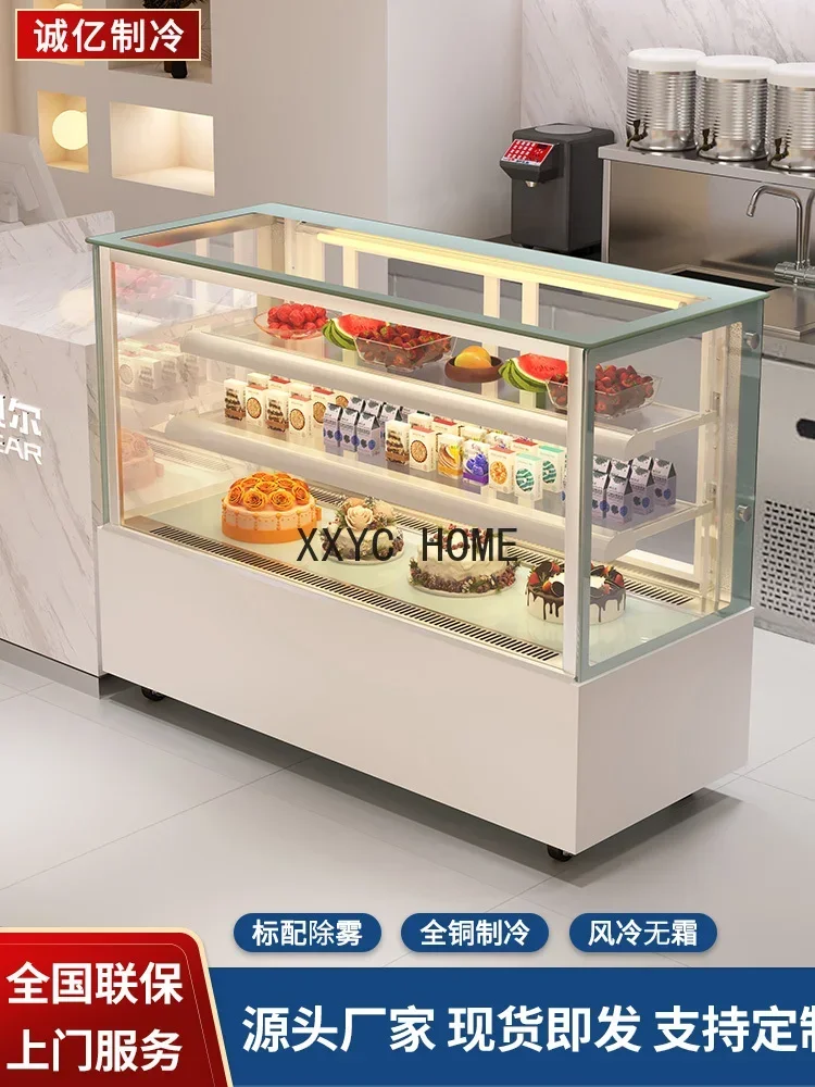 Cake Cabinet Refrigerated Display Cabinet Commercial Small Rear Door Air Cooled Dessert Fruit Fresh Cooked Food West Point