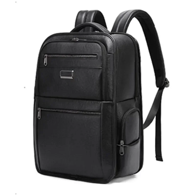 BANGE Laptop 15.6 Anti-wrinkle Waterproof USB Recharging Leather Men Fashion Travel Bag Backpacks