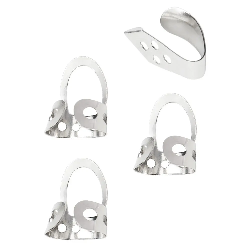 1 セット調節可能なフィンガーピックメタルバンジョーピック人間工学に基づいたギターウクレレ親指ピックマルチ楽器