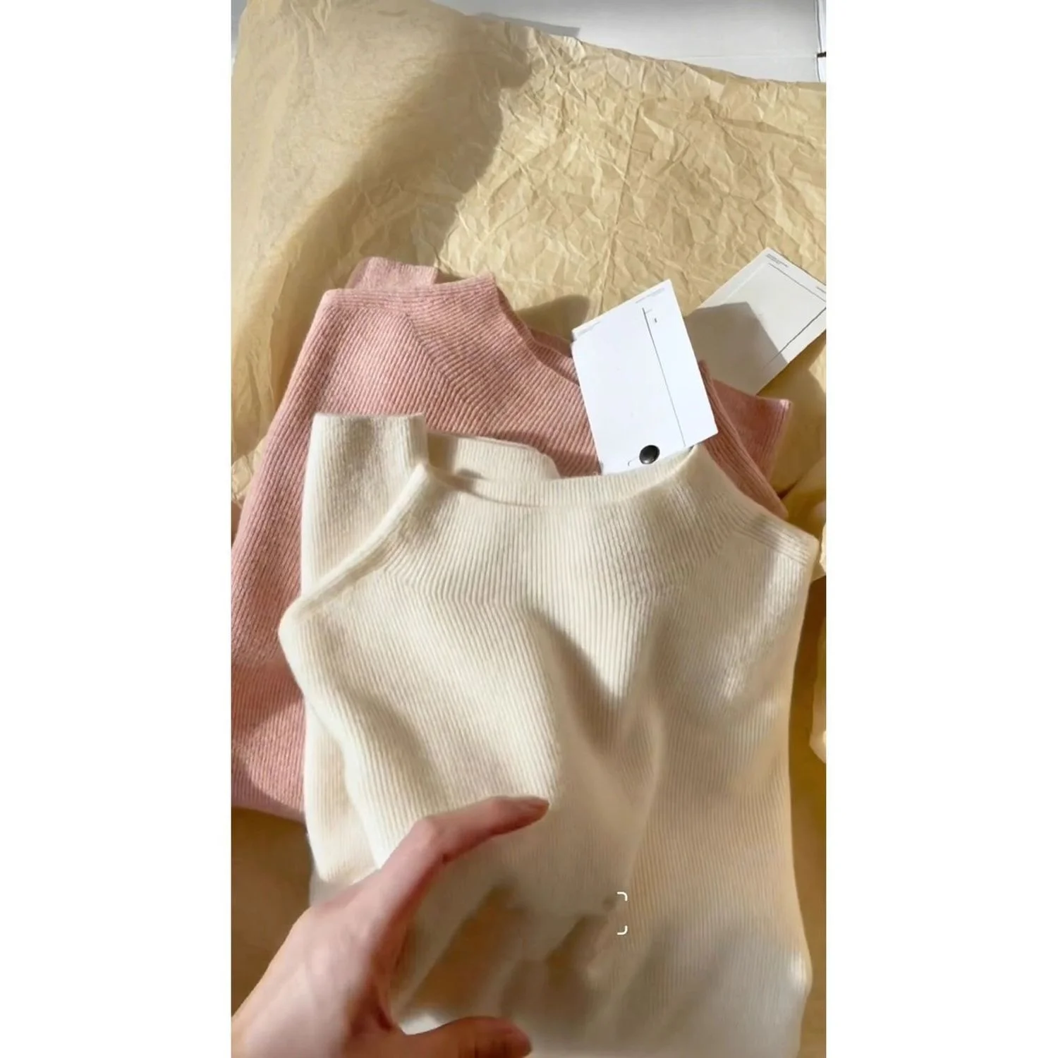 Suéter de Punto Cálido con Cuello Medio Alto para Mujer, Nuevo Modelo Otoño Invierno 2025, Ropa Interior Ajustada de Color Pu...