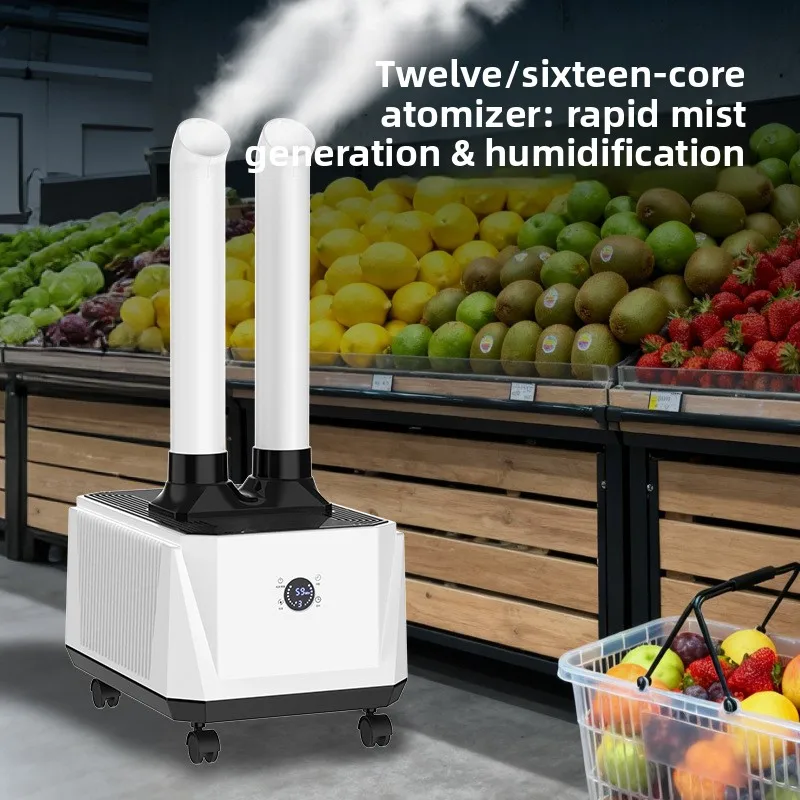 Industrial Commercial Humidifier Double Tube 2.6-4.0L 400W Fog Intelligent Constant Humidity Supermarket Spray Plantation