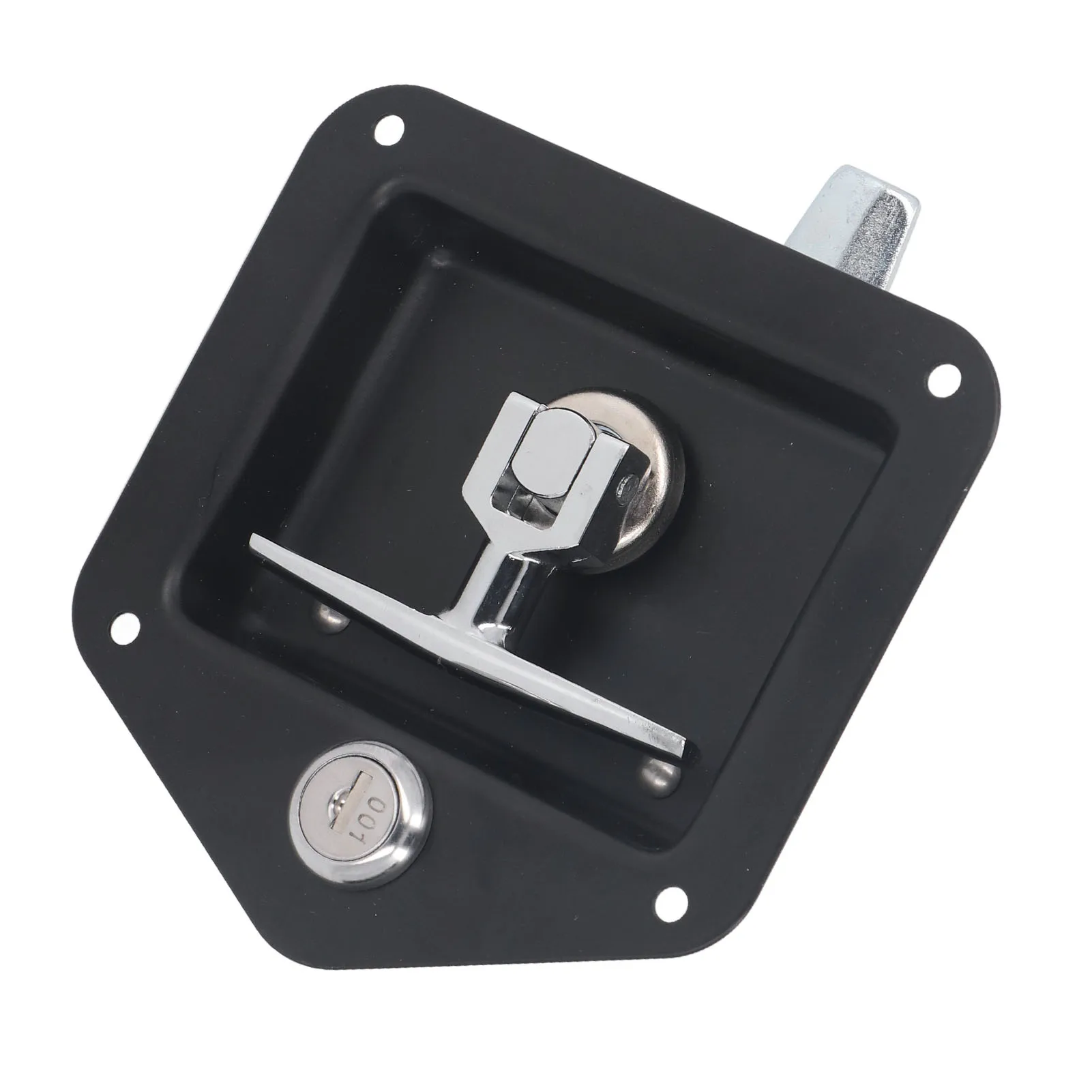 

Stainless Steel T Shape Tool Box Lock Embedded Paddle Latch Cabinet Door Panel Lock with Keys for Hardware Security