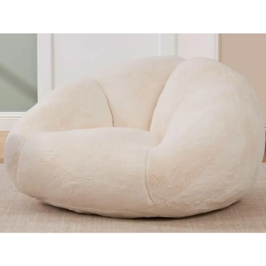 

3,28-футовое кресло-мешок для взрослых, кресло-мешок в форме ракушки, ленивый диван, диван-облако из искусственного меха, напольный диван с наполнителем для