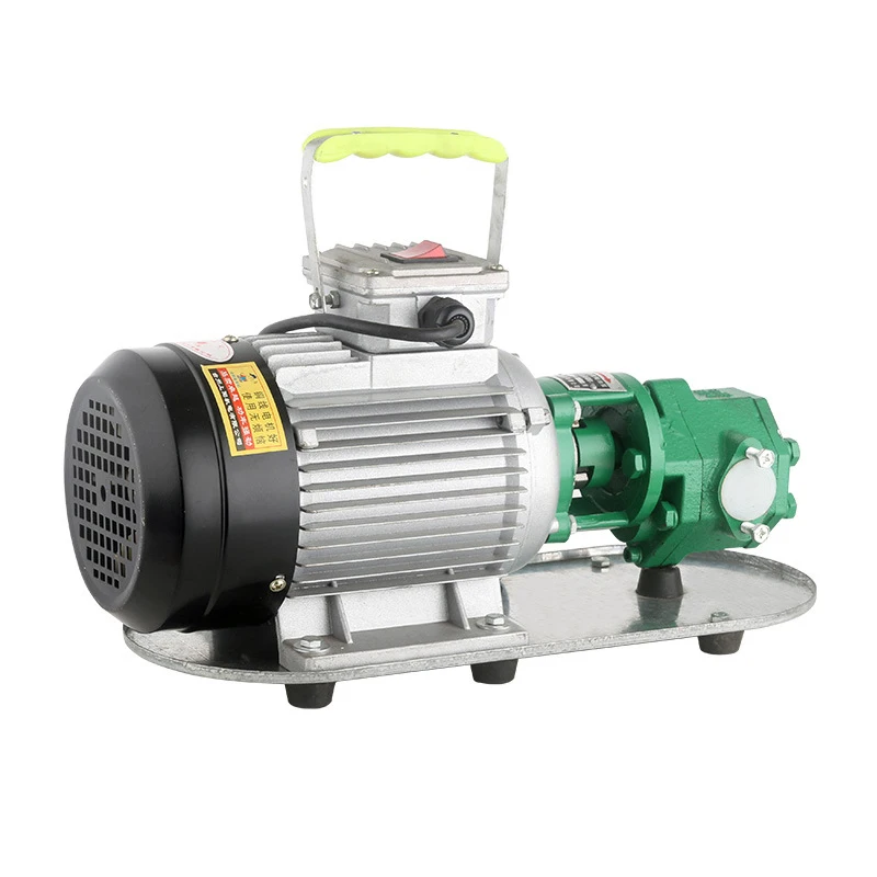 Portable Self-Priming Gear Oil Pump WCB-75 0.75 KW High Temperature Cast Iron Gear Small High Viscosity Fuel Pump 220V