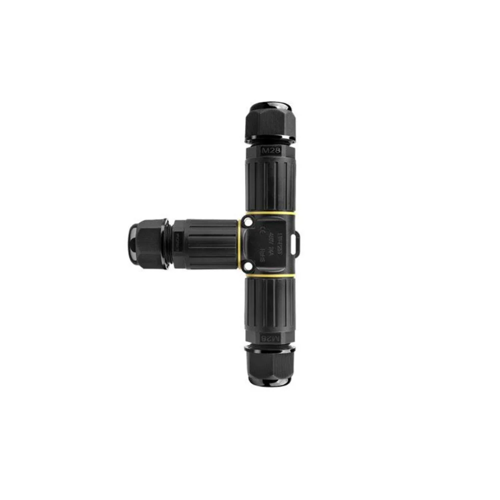 

3Pin Cable Connectors IP68 Waterproof for Outdoor Electrical Use Suitable for Garden Lighting Easy Installation