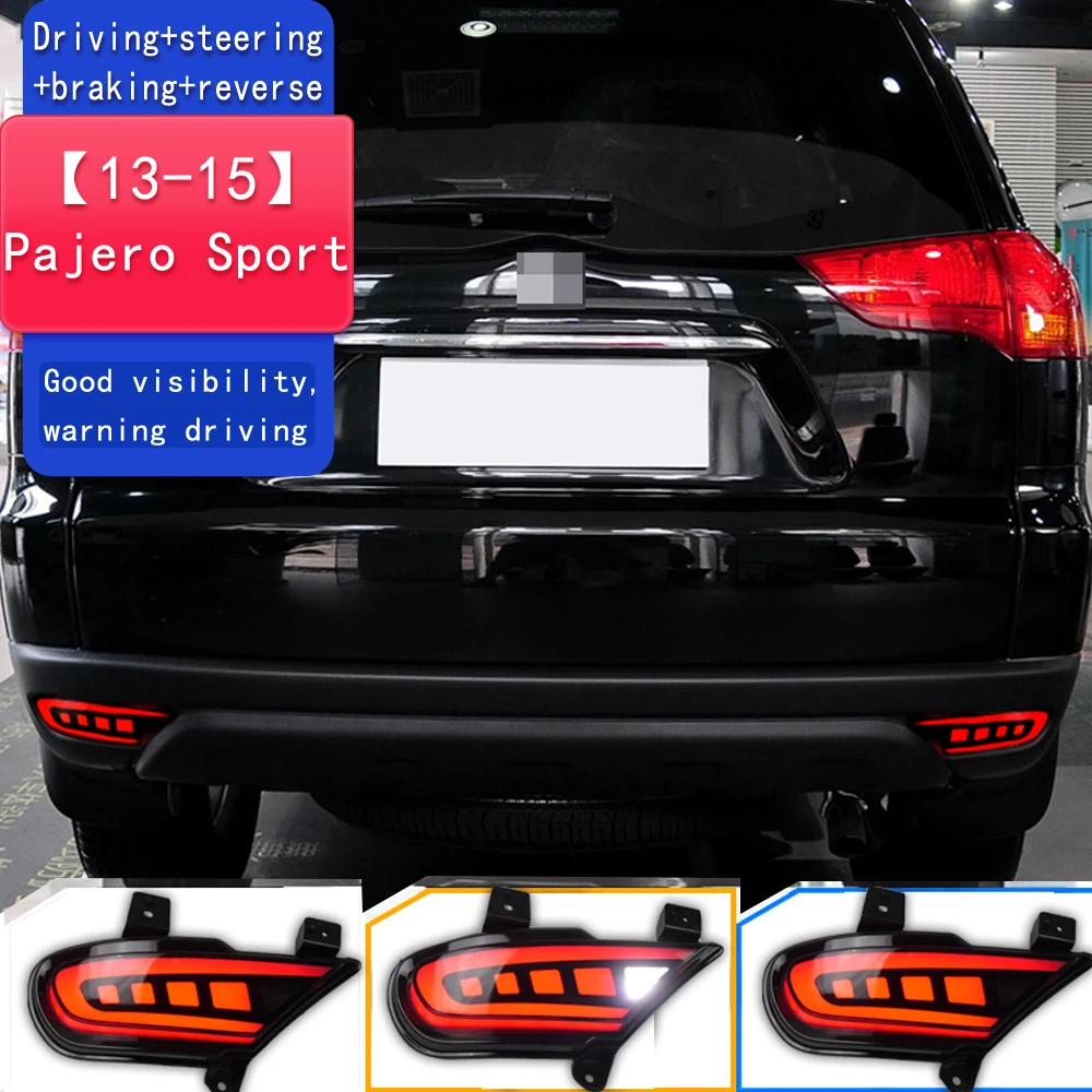 

Car LED Rear Bumper Lamps Brake Turn Signal Backup Reflector Lamp Reverse Taillight For Mitsubishi Pajero Sports 2013 2014 2015