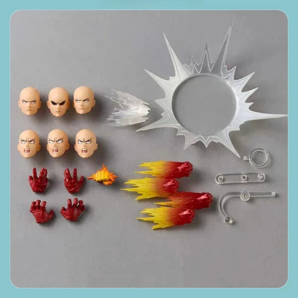 Bandai One Punch Man 16cm Saitama Revoltech Yamaguchi Articulated Action Figure  PVC Model Toy Anime Collectible Gift for Men