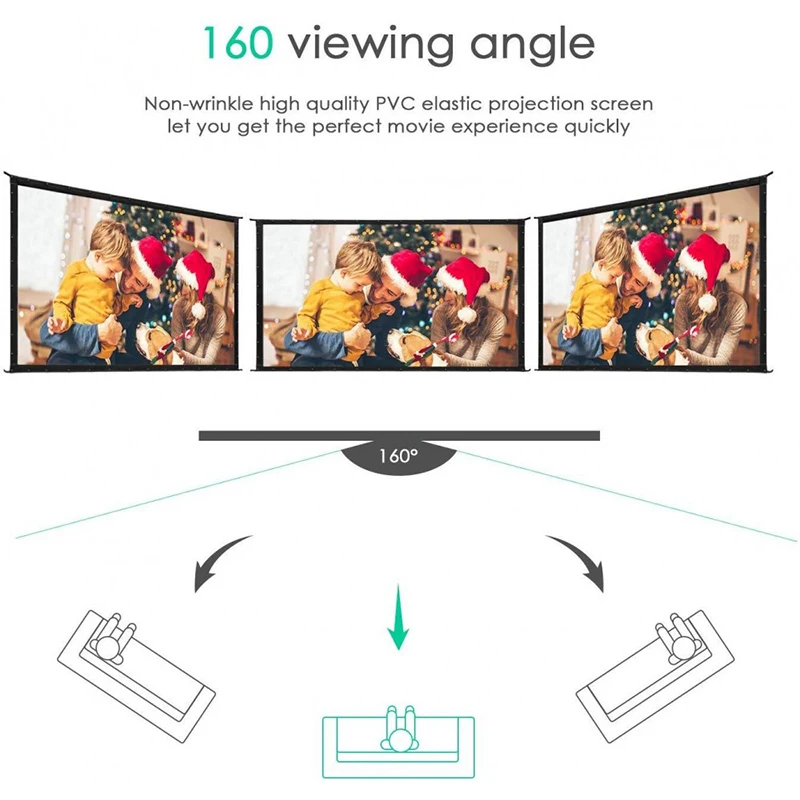 150inch 16:9 Wholesale Factory Price Fast Folding Projector Screen With Stand Front Projection For Outdoor&Indoor - view 5