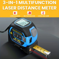 40M/60M Backlight Distance Meter Building Measurement Device 3 in 1 Laser Rangefinder 5M Tape Measure Ruler LCD Display measure