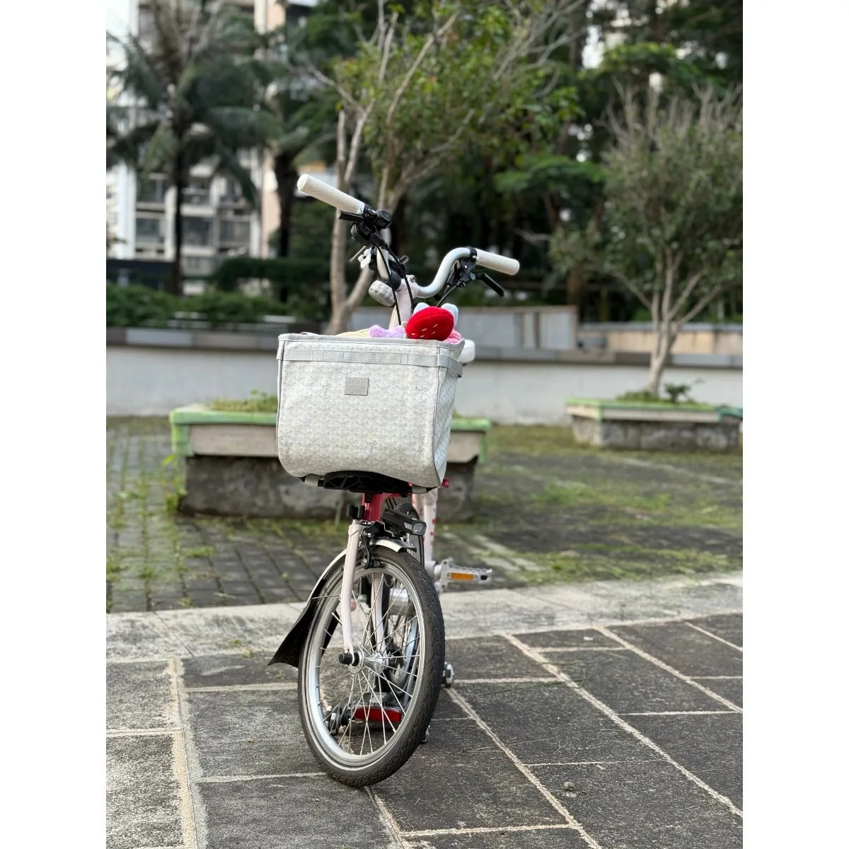 DJCRAWLER Folding Bicycle Front 9L Vegetable Basket Storage Bag Vegetable Basket Bag for Brompton Upgrade Parts