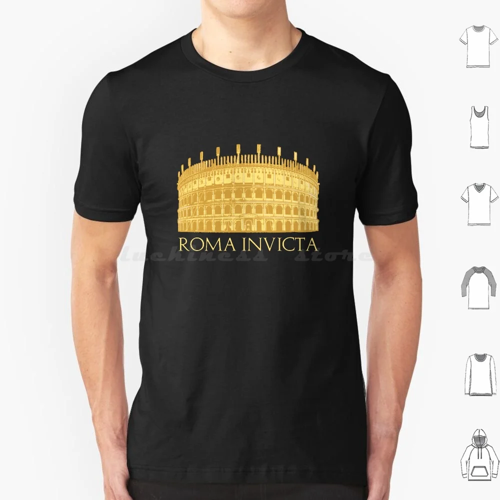 Colosseum In-Roma Invicta T Shirt Cotton Men Women DIY Print Coliseum Colosseum Collosseum Colloseum Spqr Ancient Roma Invicta