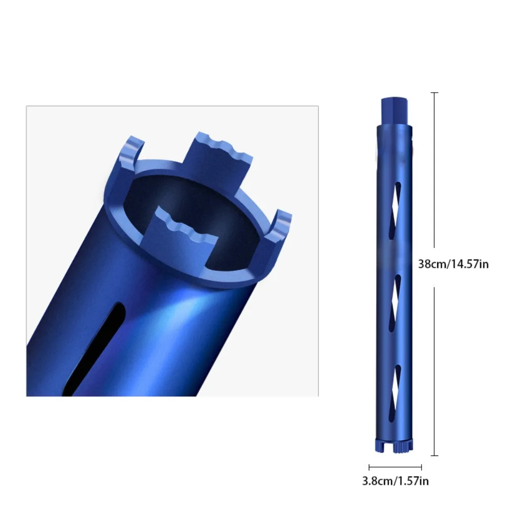 

Diamond Core Hole Drilling Tool 32x370mm Integrated Mountain Tooth Masonry Diamond Core Drill Bit Water Head Quick Drying
