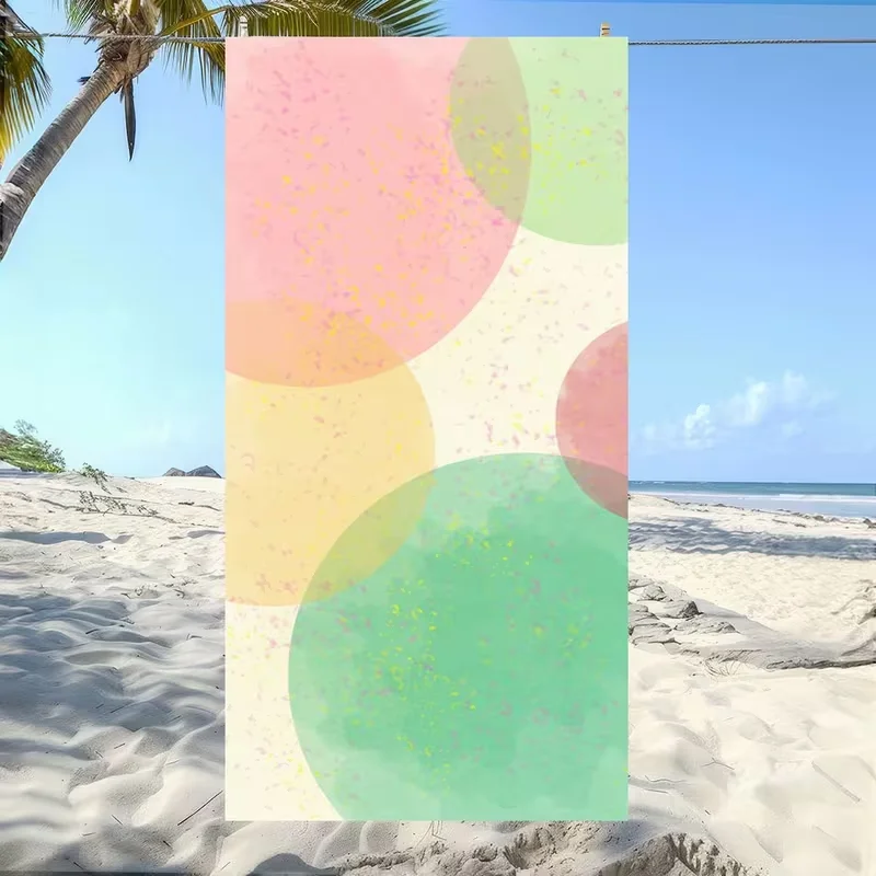 Retro Optical Illusion Beach Towel Geometric Spiral Print Quick Dry Sandproof Absorbent Towel for Beach Pool Travel Vacation