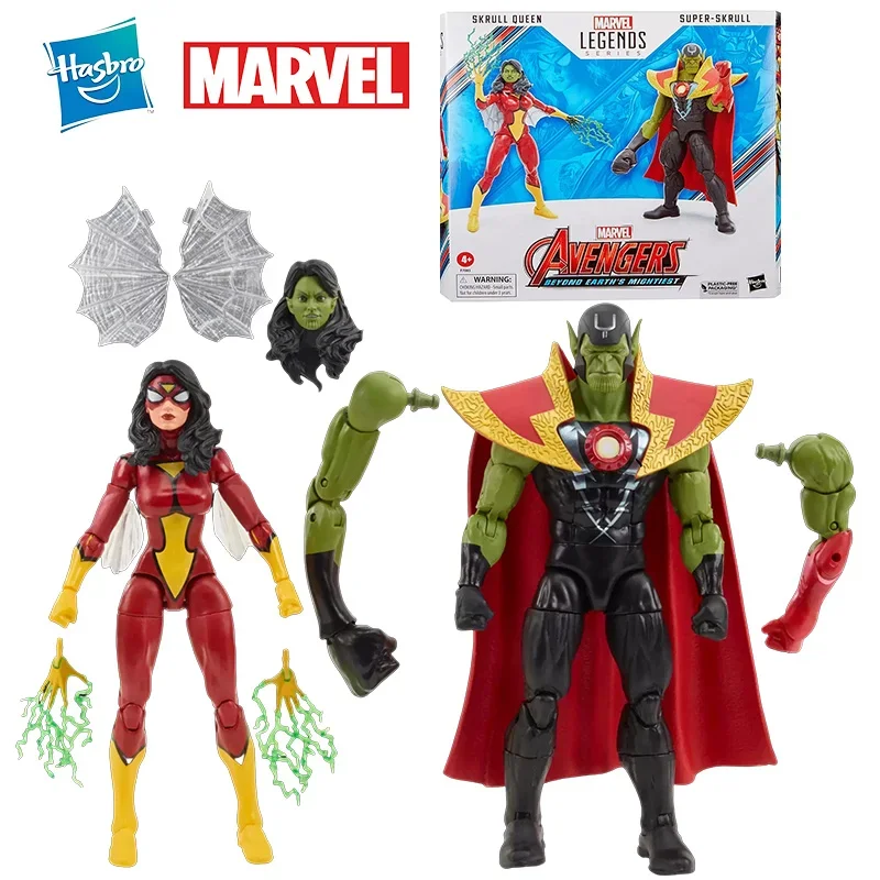 

Hasbro Marvel Legends Skrull Queen Super Skrull 6 inci 16Cm asli Model tokoh aksi koleksi hadiah ulang tahun mainan anak