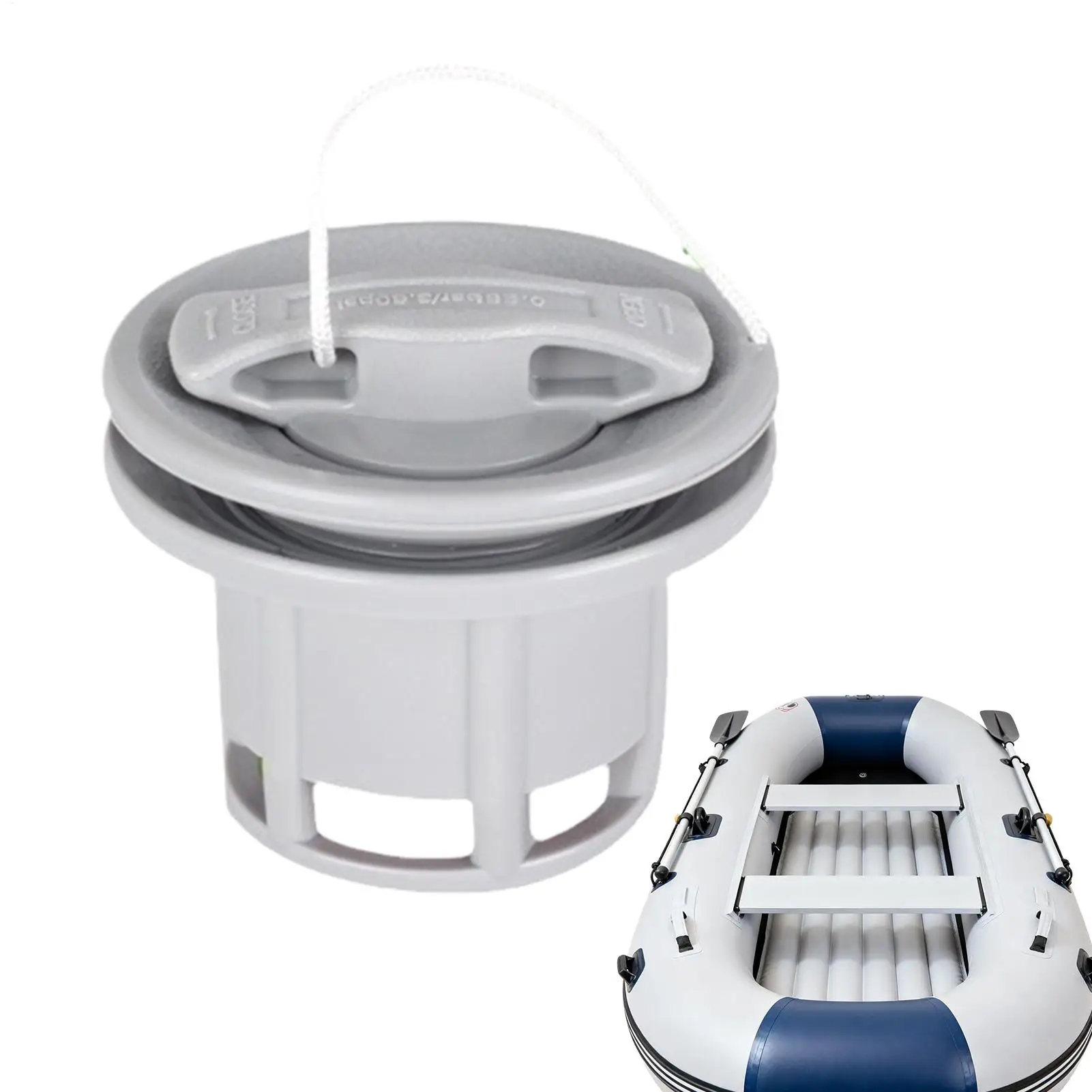 

Universal 8-Hole Boat Air Valve Cover Dust-Proof Waterproof Spiral Plug Replacement For Kayak Paddleboard Surfboard