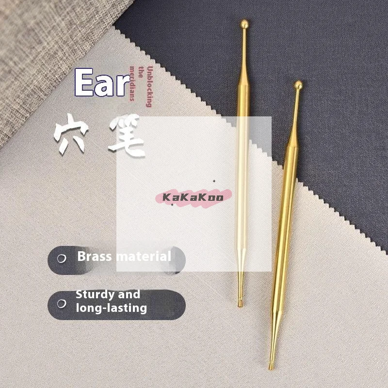 Stylo d'acupuncture manuel en acier inoxydable/laiton, stylo à sonde à Point de déclenchement du corps, Massage des tissus profonds, outils de réflexologie faciale à double tête