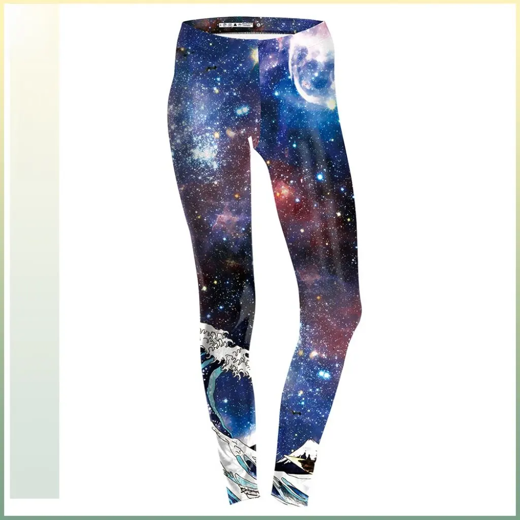 

Starry Sky Skull Print Leggings Women's Tight Stretch Pencil Pants Fashionable Base Layer Trousers