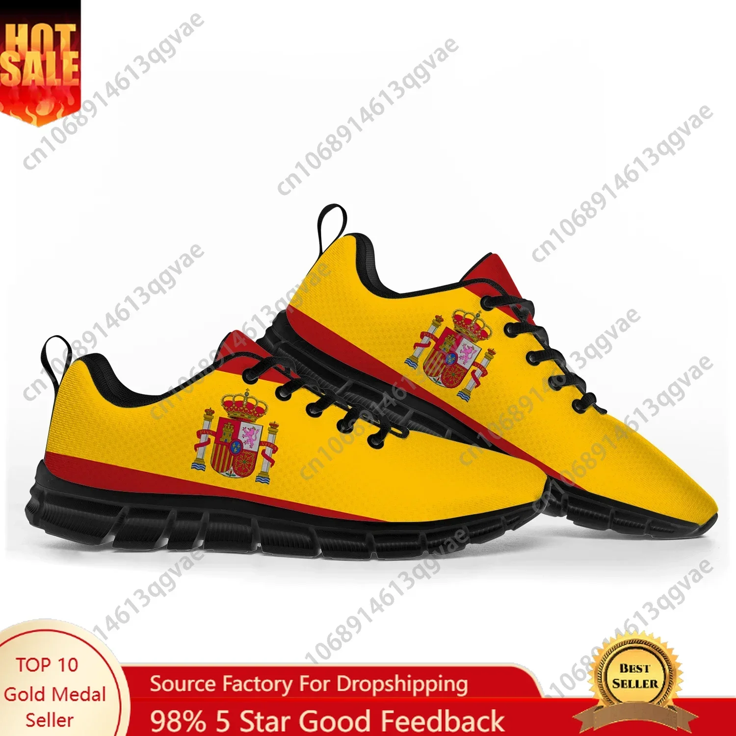 

Spanish Flag Sports Shoes Mens Womens Teenager FashionSneakers Spain Casual Custom High Quality Couple Shoes