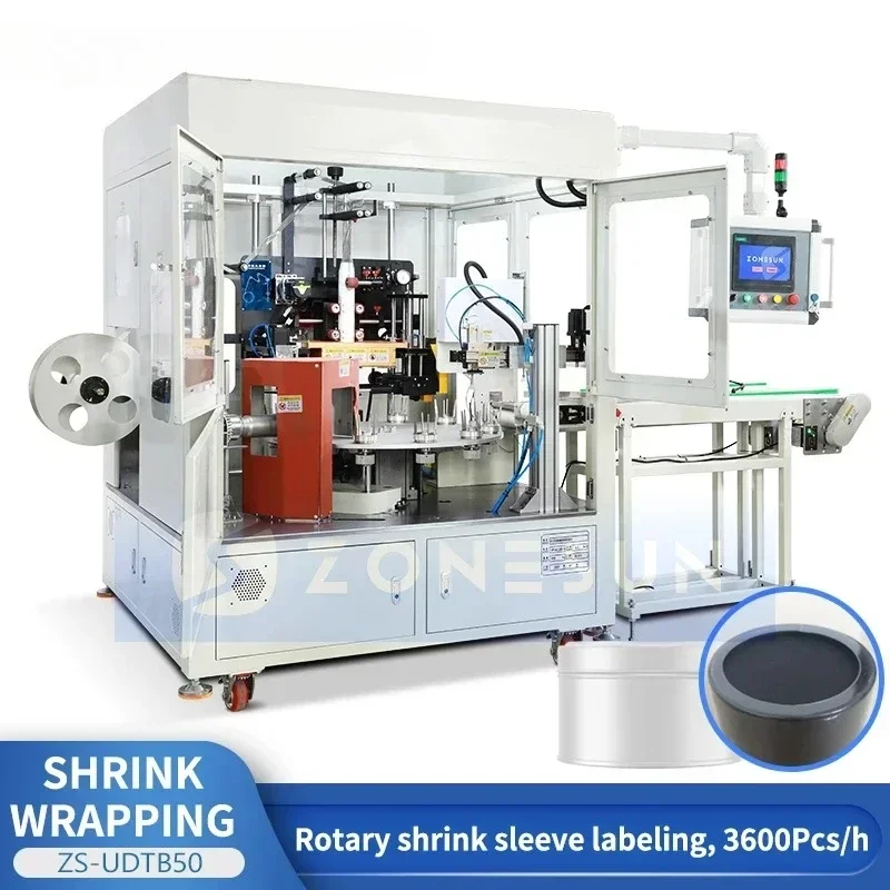 Zonesun الروتاري يتقلص آلة وضع العلامات على الأكمام يتقلص الأكمام قضيب آلة التغطيه يتقلص وضع العلامات ZS-UDTB50 #1