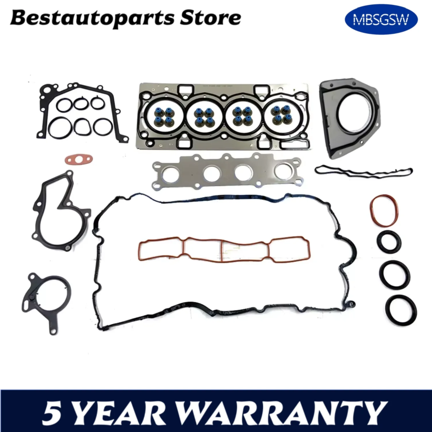 Engine Parts Full Head Gasket Set Fit 1.6 T L  L4 GAS B4164T DOHC For 2011-2015 Volvo S60 T4 V40 Hatch Back T4 1.6T 1.6L