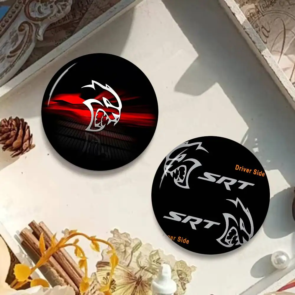 SRT Hellcat Demon Dodge Challenger Car Button Pin Handmade Brooch for Clothes Badge Backpack Decoration Jewelry Accessories view 3