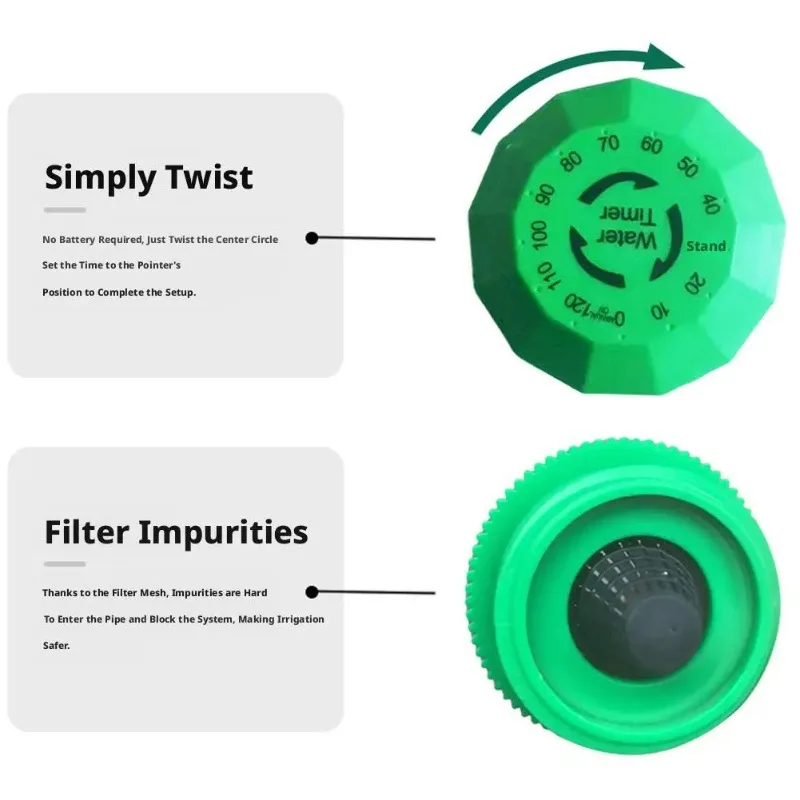 1 Pc 2 Hours Pointer Garden Water Timer Water flow Automatic Controller Garden Irrigation System Mechanical Timer