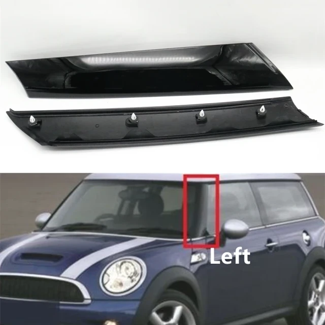 BMW Mini Cooper r57,r55,r56,07-15,フロントガラス,トリム,リア,ブラック用の成形ピラーカバー - AliExpress