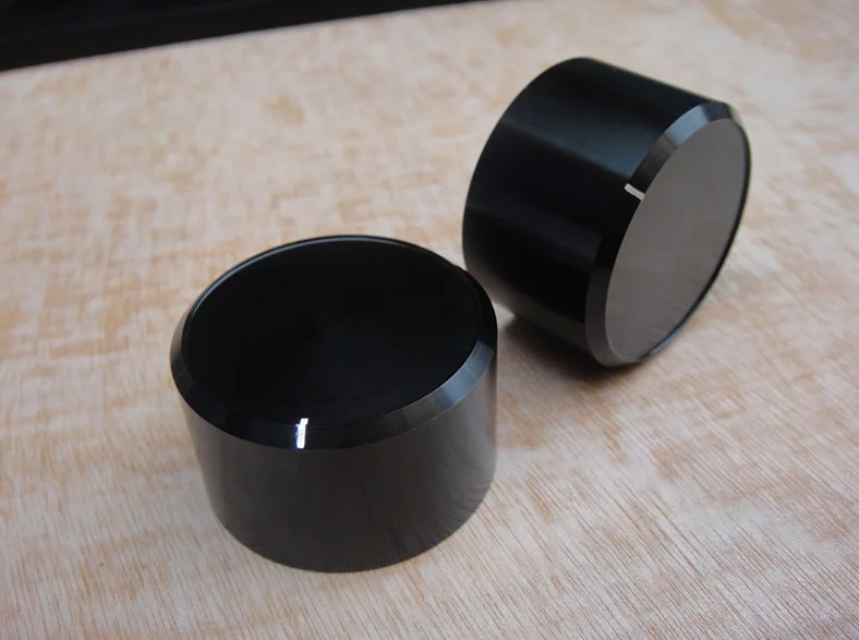 1 個直径 38 ミリメートル高さ 22 ミリメートルアルミ合金固体ノブボリュームポテンショメータノブハイファイオーディオアンプノブ