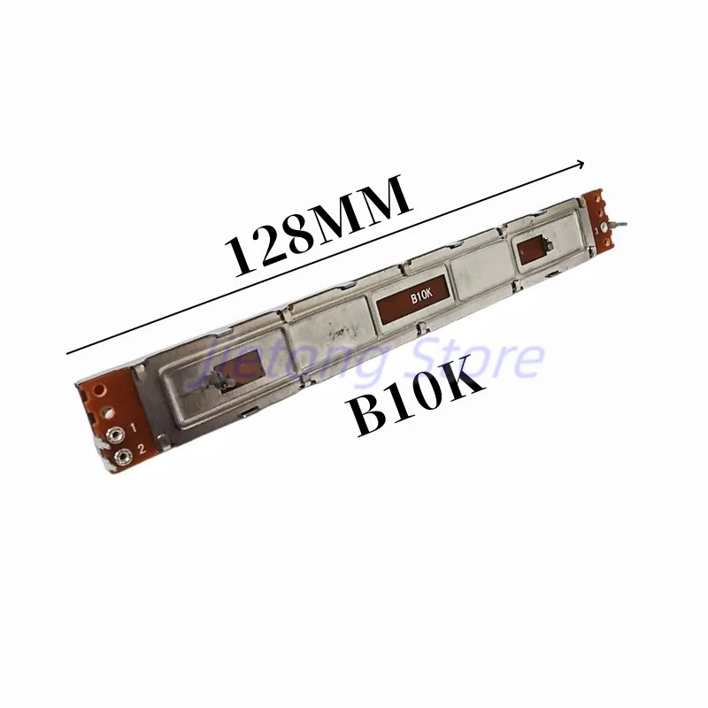 10pcs 128mm Mixer Fader Single Channel B10K B103 Sliding Potentiometer Length 12.8cm Stroke 100mm Handle 8mm