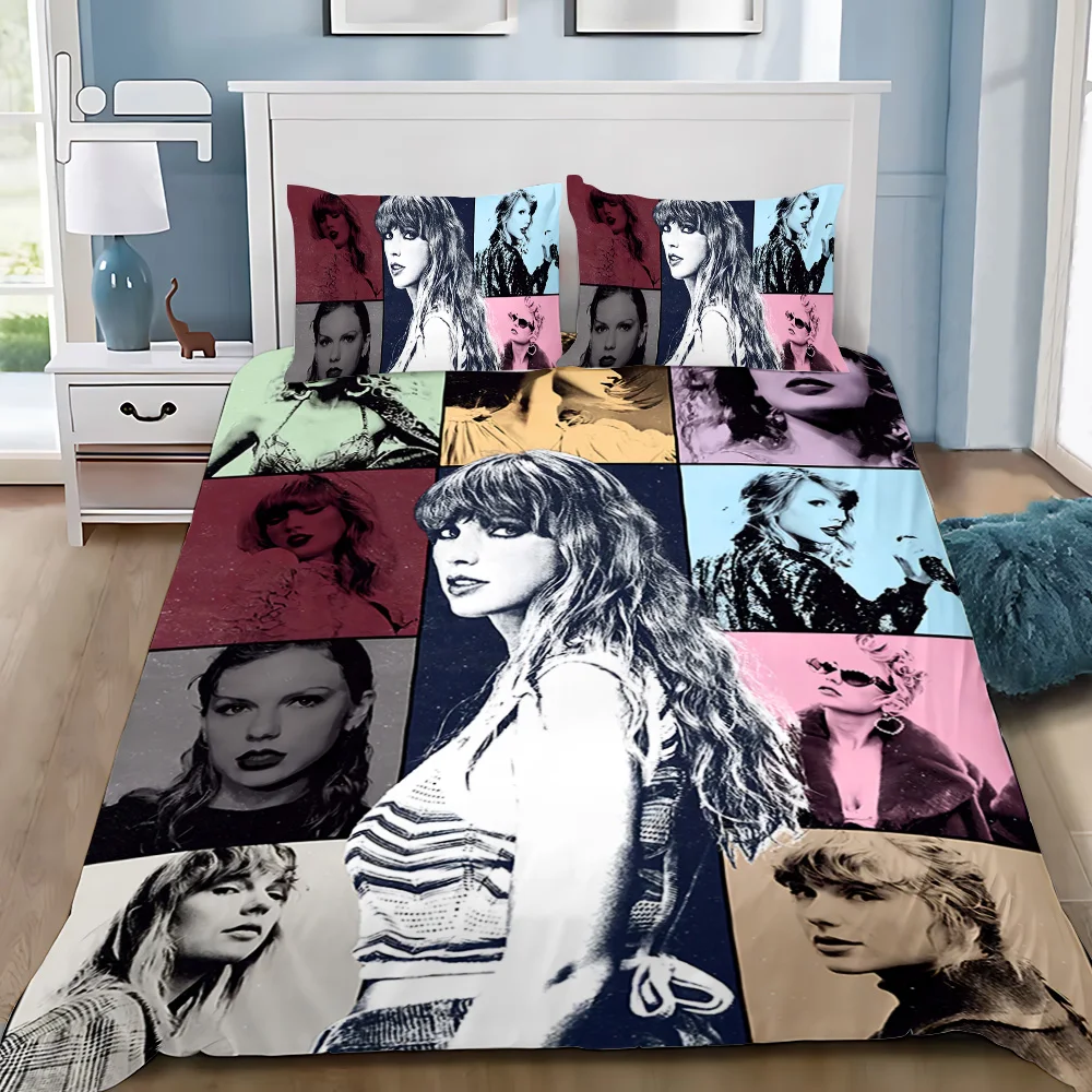 Duvet Cover Pillowcase Bedding Set S-Swifts T-Taylors Adult Boy Girl Bedroom Decoration Single Double Large Size