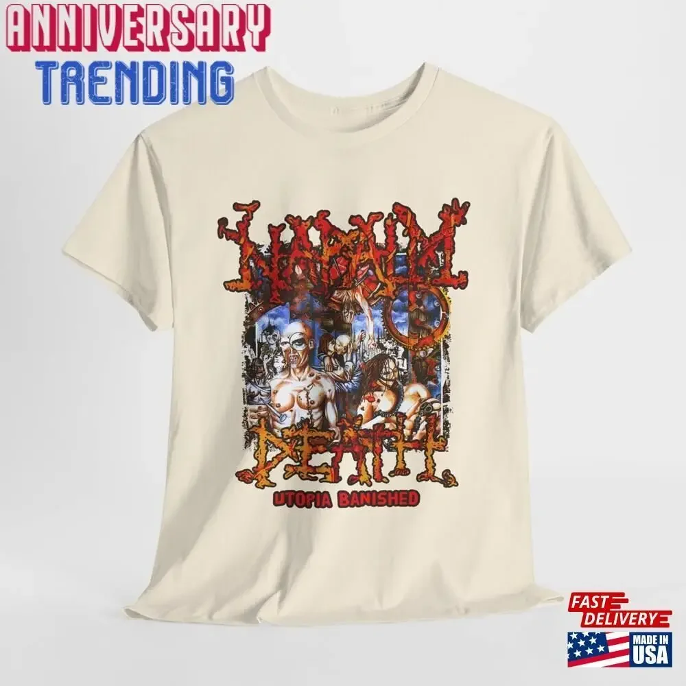 Napalm Death Utopia Banished Band graphic short sleeve sand Shirt KTV8093