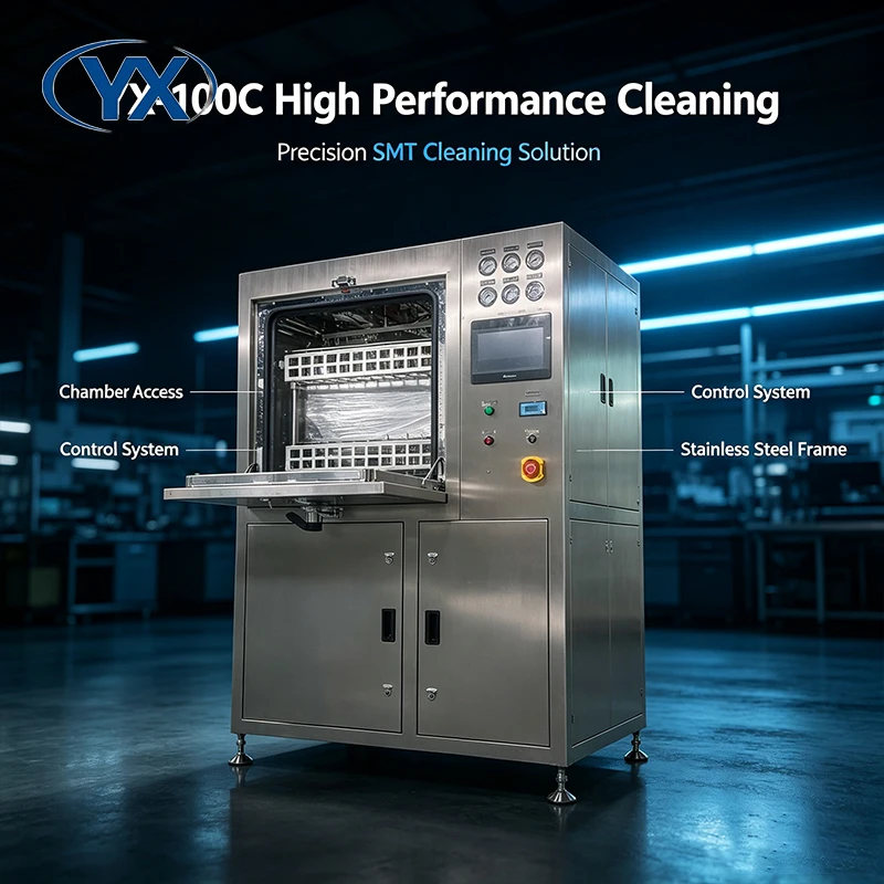 High-Efficiency 360° Rotating Spray YX-100C PCBA Water-Based Cleaning Machine for Cleaning