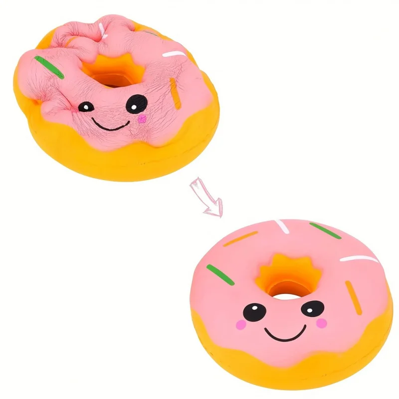 New 3.94Inch Cute Donut Food Squishy Slow Rising Scented Squeeze Toy Exquisite For Kids Xmas Holiday Gifts