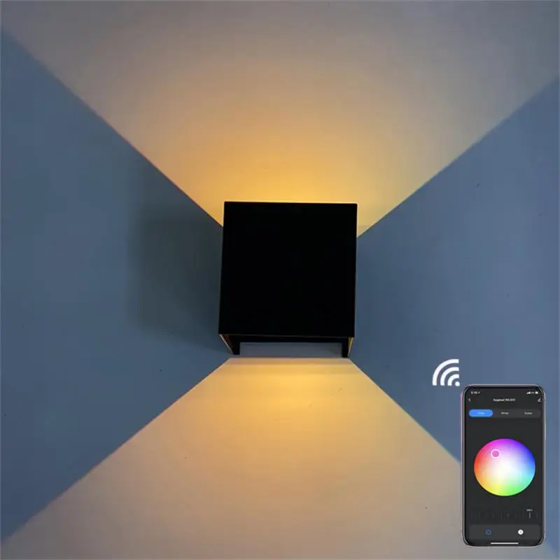 

Modern Wall Led Lighting Aisle Hallway Bedroom Art Deco 7 Color Wall Lamp For Indoor Home Lighting Crafts Lighting Decoration