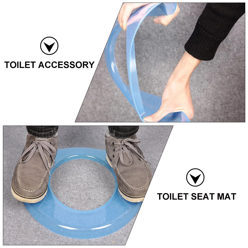 

1pc Waterproof Toilet Seat Mat Washable Reusable Plastic Cover For Universal Household Bathroom Seat Pad Accessory