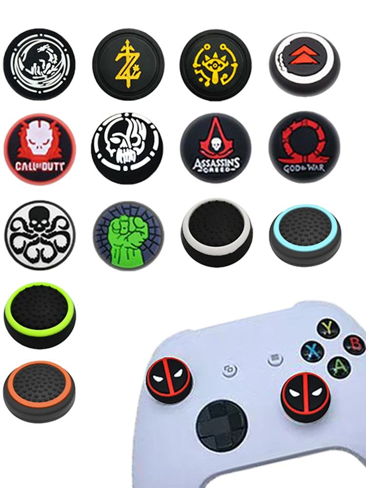 2 Stück Silikon-Daumengriffkappen für PS4 PS5 Playstation 5 Xbox Series XS Spiel-Joystick-Controller Zubehör Daumengriffkappen