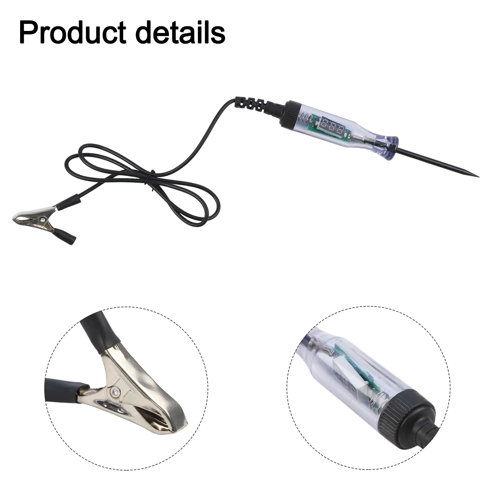 Car Maintenance Car Circuit Tester Car Battery Voltage Meter Voltage Range 3V-48V Accurate Readings Clear Digital Display