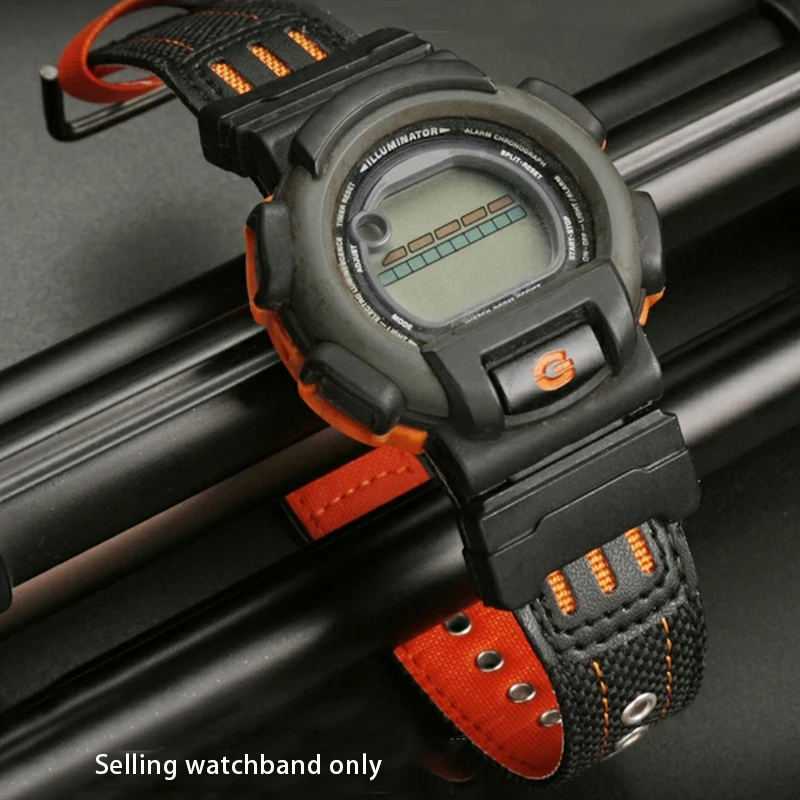 23mm Canvas Watch Strap With Adapter for Casio PRG-510/110/130 PRW-5100G Integrated Nylon Accessory Bracelet