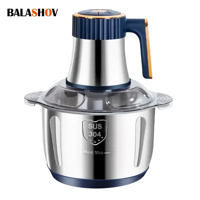 

Electric Meat Grinders 304 Stainless Steel Food Crusher Multifunctional Vegetable Slicer Chopper Mincer Food Processor Blender