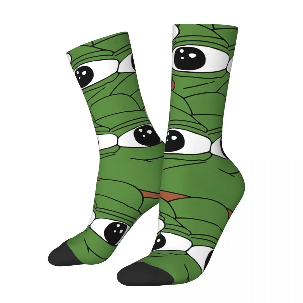 

Vintage Face Men's Socks Pepe The Frog Unisex Hip Hop Seamless Printed Happy Crew Sock Gift