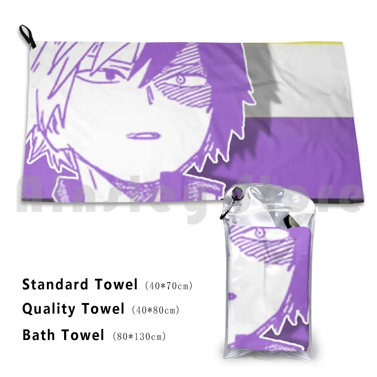 Non-Binary Todoroki Shouto Bath Towel Beach Cushion Todoroki Shouto Shouto Todoroki Shouto Todoroki Bnha Boku No
